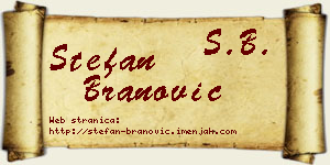 Stefan Branović vizit kartica
